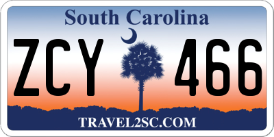 SC license plate ZCY466