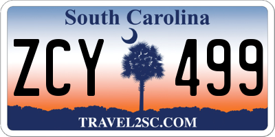 SC license plate ZCY499