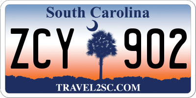 SC license plate ZCY902