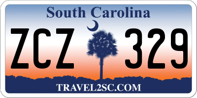 SC license plate ZCZ329