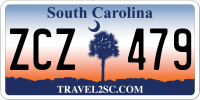 SC license plate ZCZ479