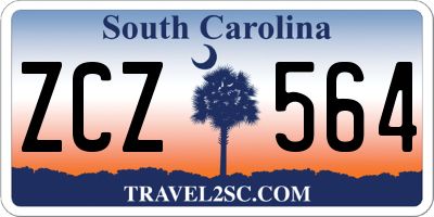 SC license plate ZCZ564