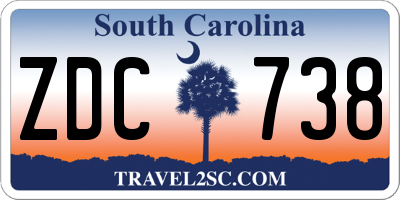 SC license plate ZDC738