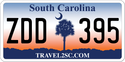 SC license plate ZDD395