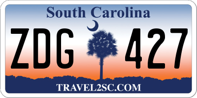 SC license plate ZDG427