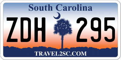 SC license plate ZDH295