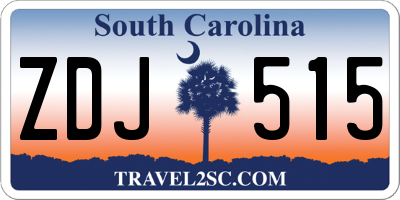 SC license plate ZDJ515