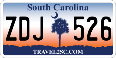 SC license plate ZDJ526