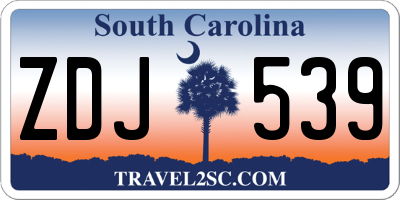 SC license plate ZDJ539