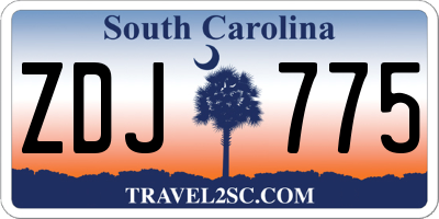 SC license plate ZDJ775