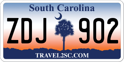 SC license plate ZDJ902