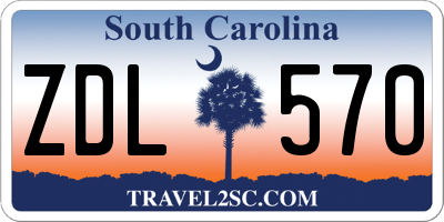 SC license plate ZDL570