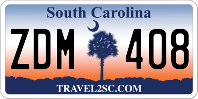 SC license plate ZDM408
