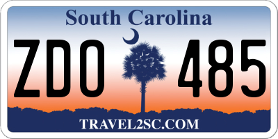 SC license plate ZDO485