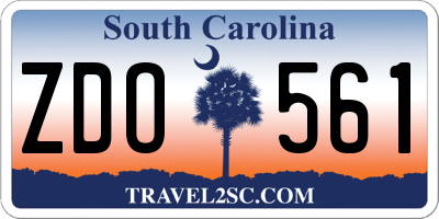 SC license plate ZDO561