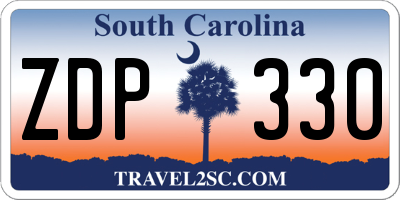 SC license plate ZDP330