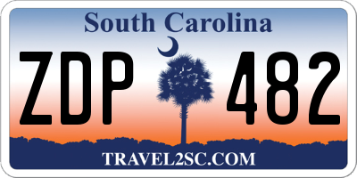 SC license plate ZDP482