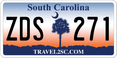 SC license plate ZDS271