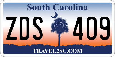 SC license plate ZDS409