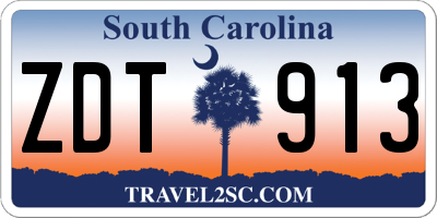 SC license plate ZDT913