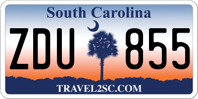 SC license plate ZDU855