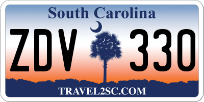 SC license plate ZDV330