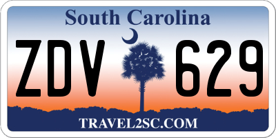 SC license plate ZDV629