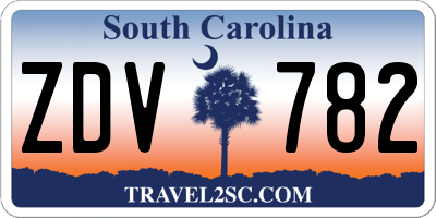 SC license plate ZDV782