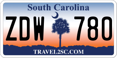 SC license plate ZDW780