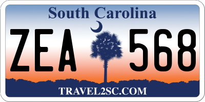 SC license plate ZEA568
