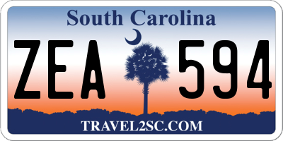 SC license plate ZEA594