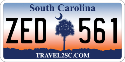 SC license plate ZED561