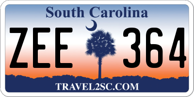 SC license plate ZEE364