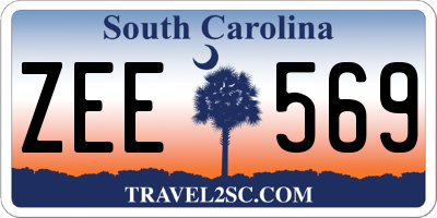 SC license plate ZEE569