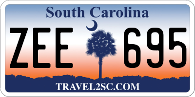 SC license plate ZEE695