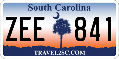 SC license plate ZEE841