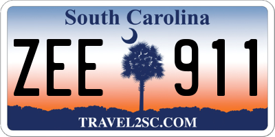 SC license plate ZEE911