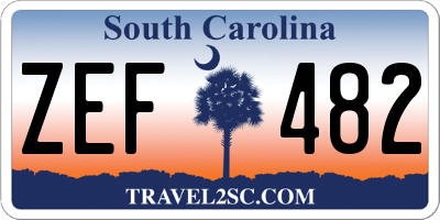 SC license plate ZEF482