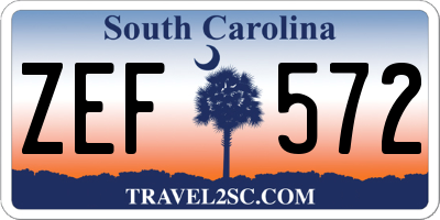 SC license plate ZEF572
