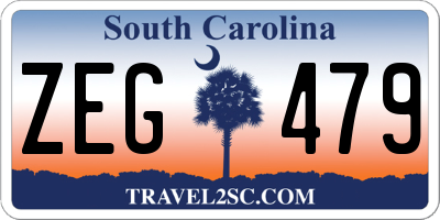 SC license plate ZEG479