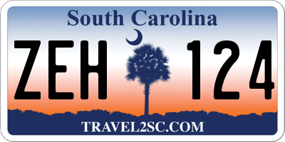 SC license plate ZEH124