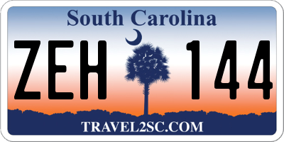 SC license plate ZEH144