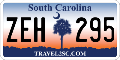 SC license plate ZEH295