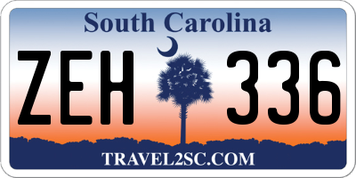 SC license plate ZEH336