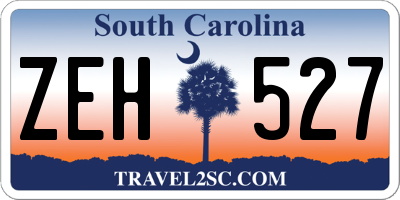 SC license plate ZEH527