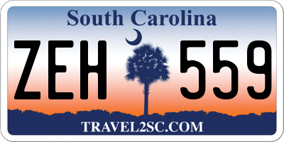 SC license plate ZEH559