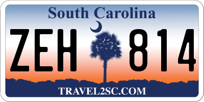 SC license plate ZEH814