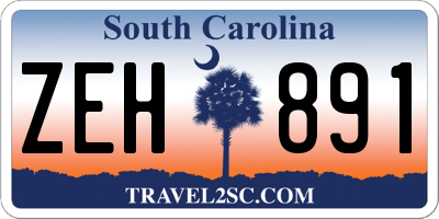 SC license plate ZEH891