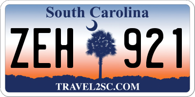 SC license plate ZEH921