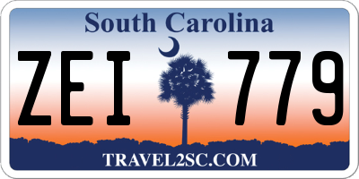 SC license plate ZEI779